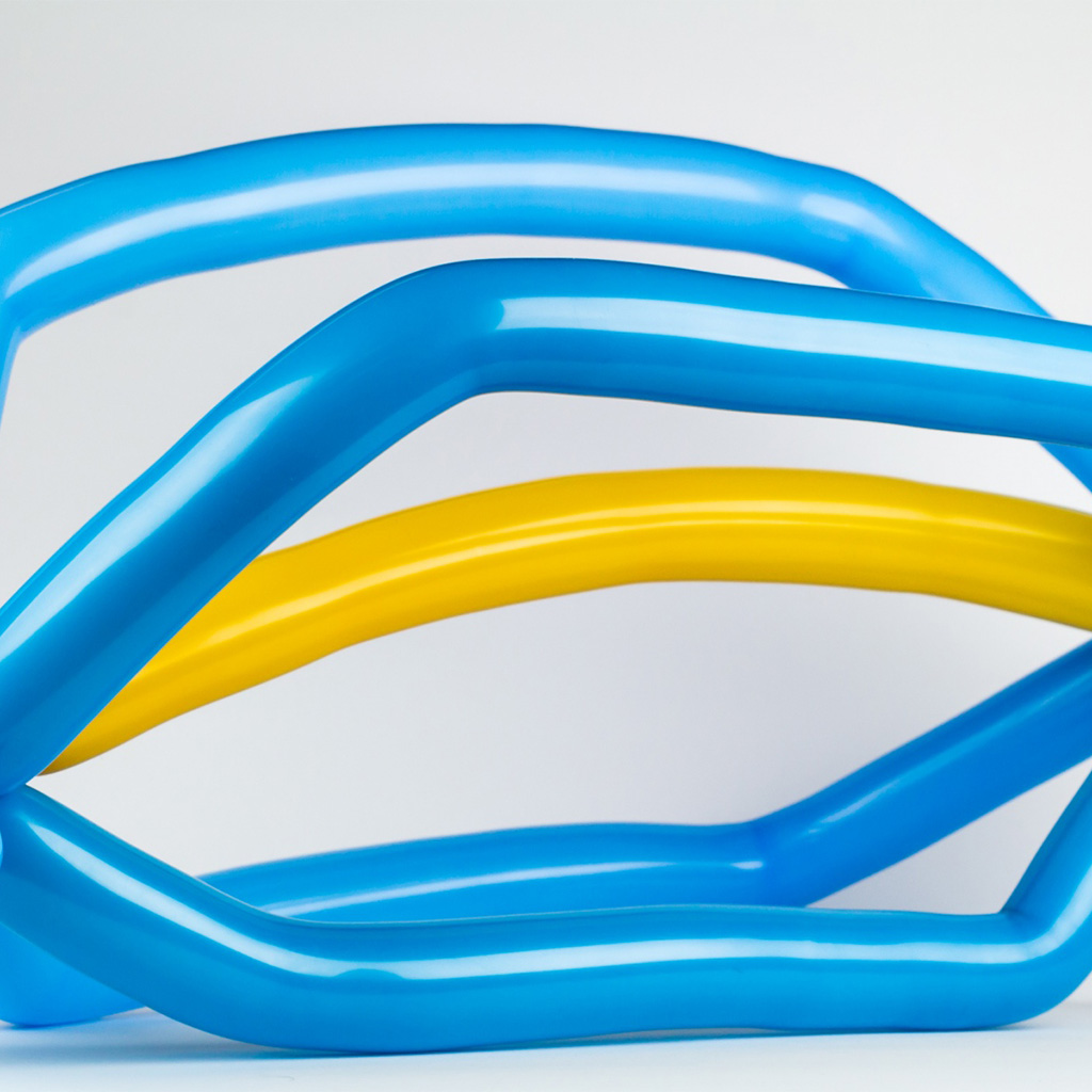 Blue & Yellow Balloon Sculputre
